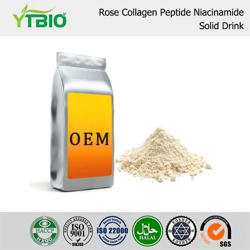 Rozencollageenpeptide Niacinamide Vaste drank